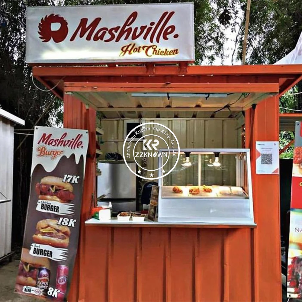 2024 Mini Pop Up Shop 10ft 20ft Shipping Container Bakery Coffee Shop Restaurant Modular House With Kitchen