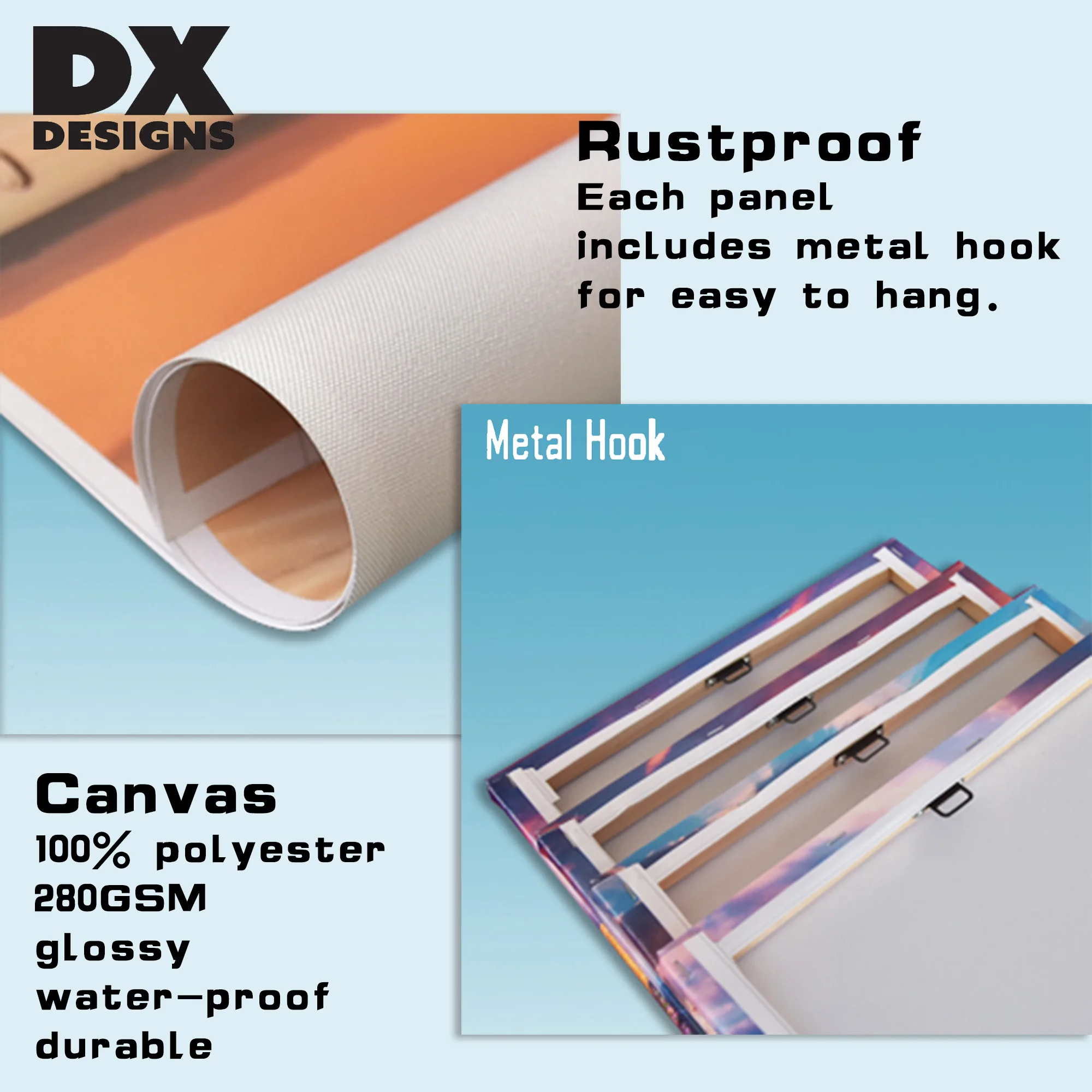 Custom Canvas Printing 5 Piece Landscape Painting Wall Painting Decor Print Art