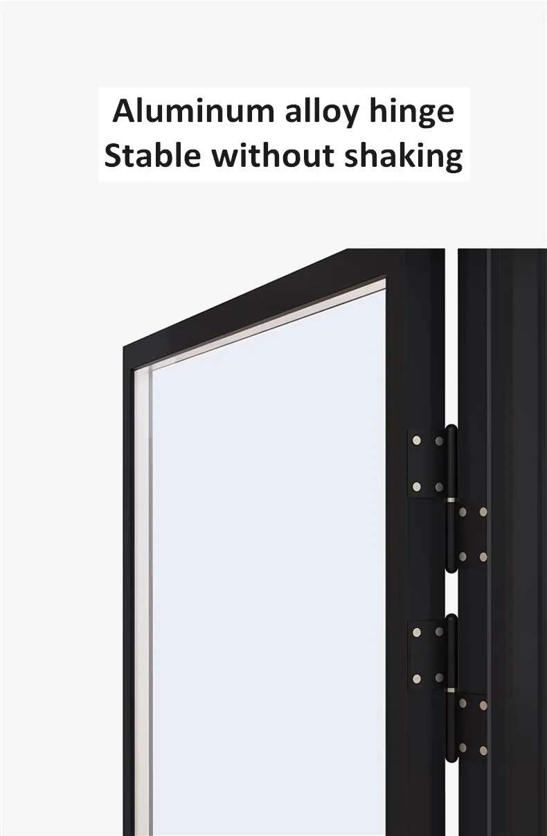 Hotel bathroom waterproof aluminum door frameless aluminum casement door