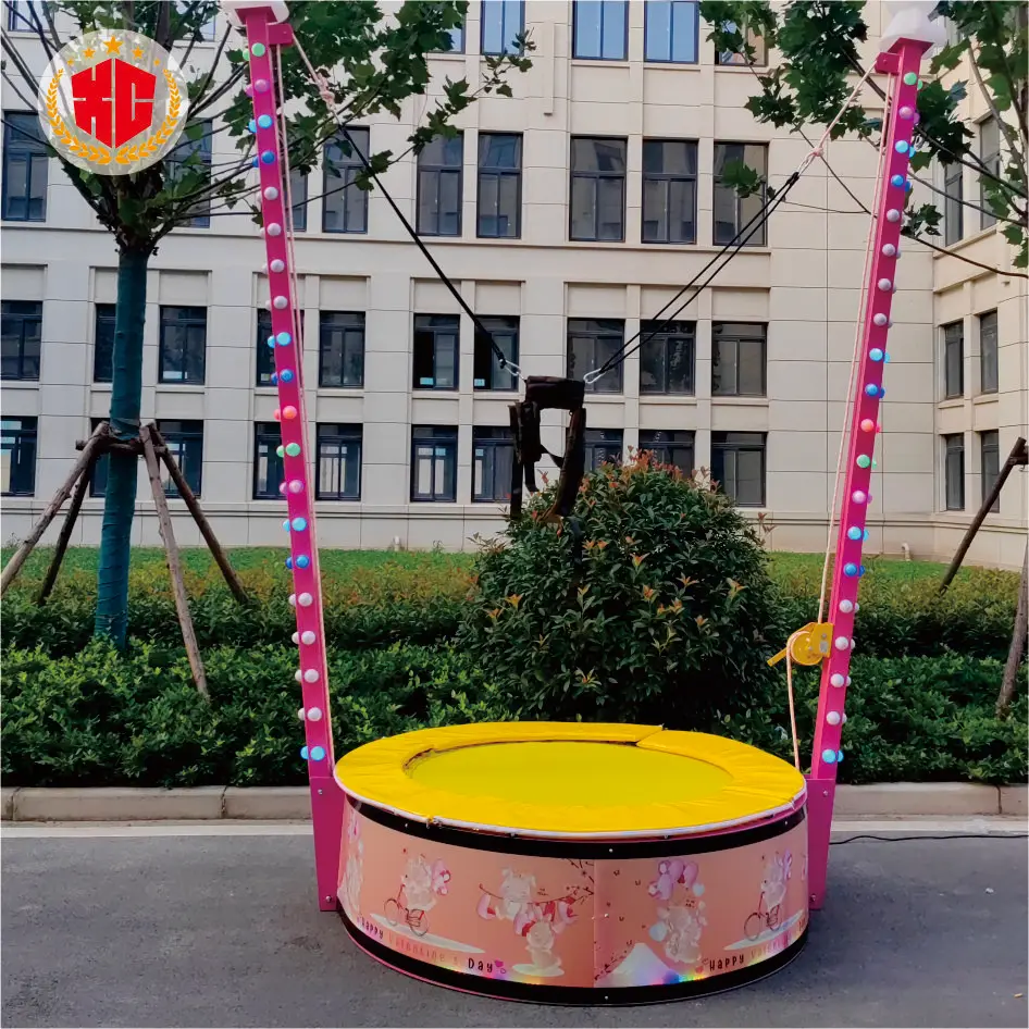 Indoor Bungee Jumping Trampoline Kids Amusement Equipment for Adventure Sports Parks and Carnival Shopping Malls