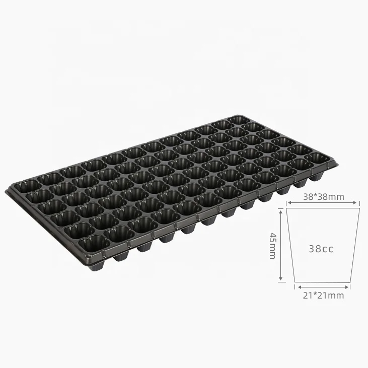 Plastic Nursery  Factory Price 72 Cell Seedling Trays Plastic PS Outdoor Plant Seeding Tray