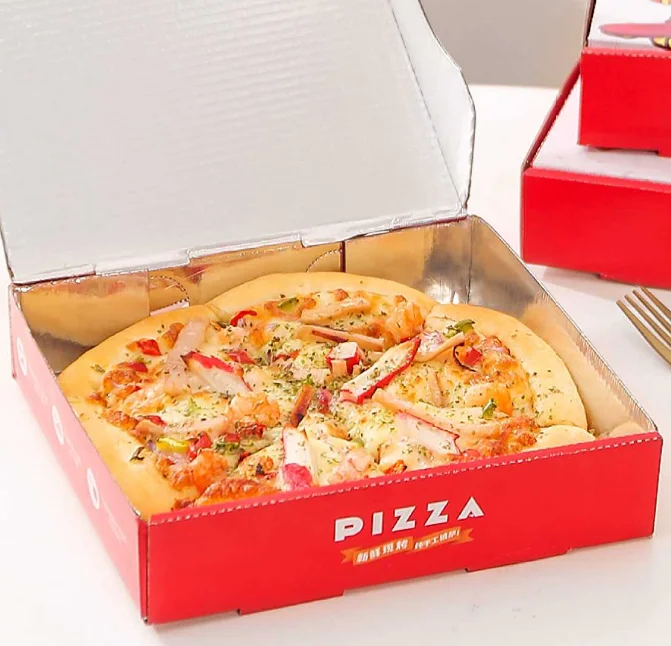 Factory direct kraft paper packaging box Color printing thermal insulation aluminum foil composite pizza box
