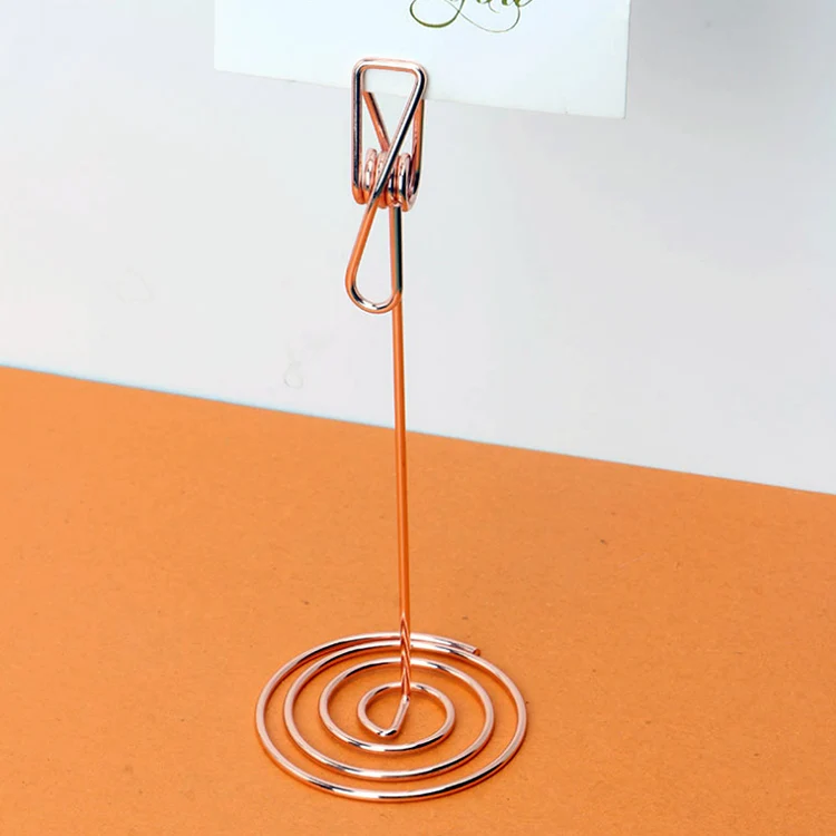 NEW photo clip metal wire fish shape table holder memo clips