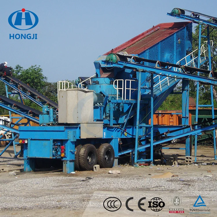 Portable Impact Sand Washing Mobile Stone Crusher Plant