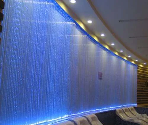 Пластиковые оптические волокна waterwall занавески освещение для внутренней и внешней
