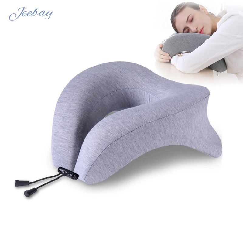 New Office Multifunctional Nap Pillow Solid Color Hollow Plush Face down Neck Protection Foam Filled Cushion