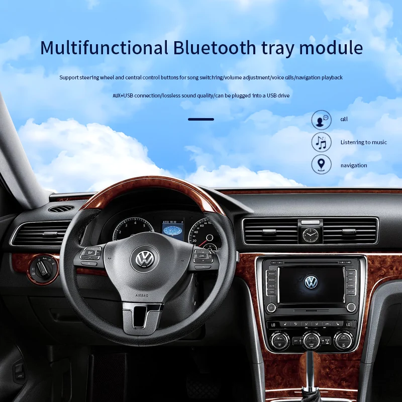 Car mounted Bluetooth music CD player with Bluetooth 5.0 reception and transmission speed, fast digital Bluetooth CD player