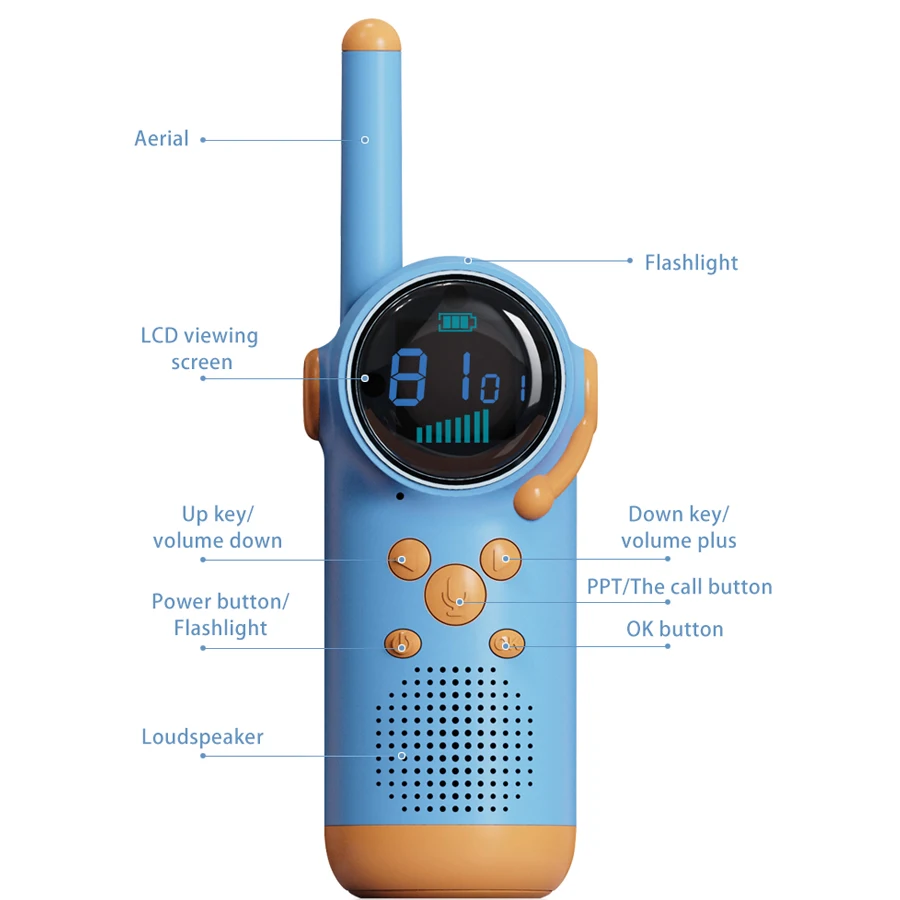 OEM/ODM Kids Gifts long range wifi wireless mini radio phone walkie-talkie mobile walkie talkie for Children Christmas Toys