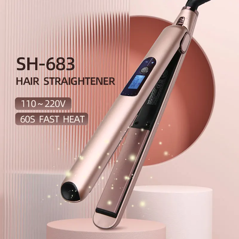 Professional PTC hair straightener with lcd flat irons wholesale private label customize hair straightener