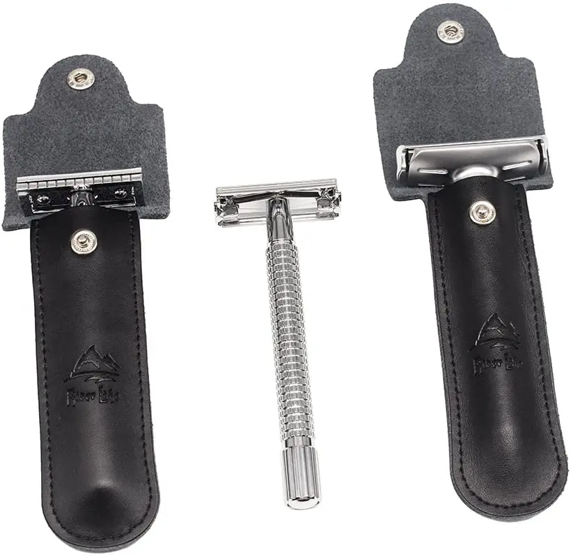 High Quality Leather Razor Case Waterproof Travel Leather Storage Case For Razor Double Edge Safety Razor Case Cover