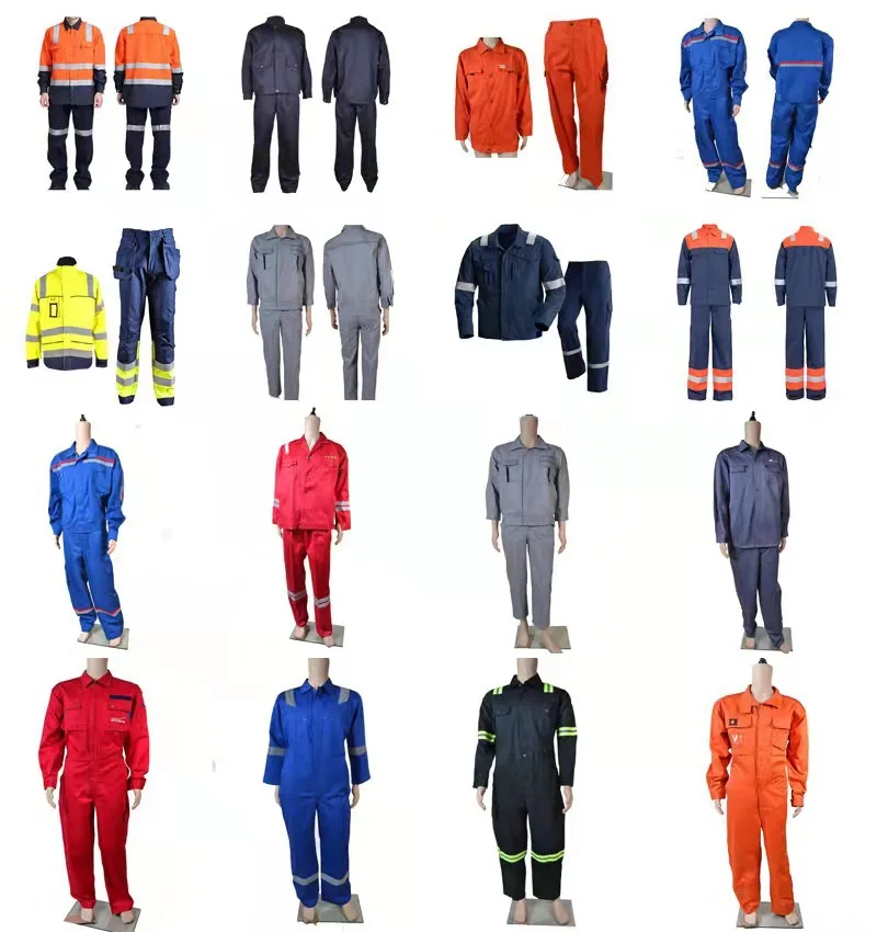 Manufacturers supply flame retardant overalls industrial overalls uniform welders reflective cotton material embossing