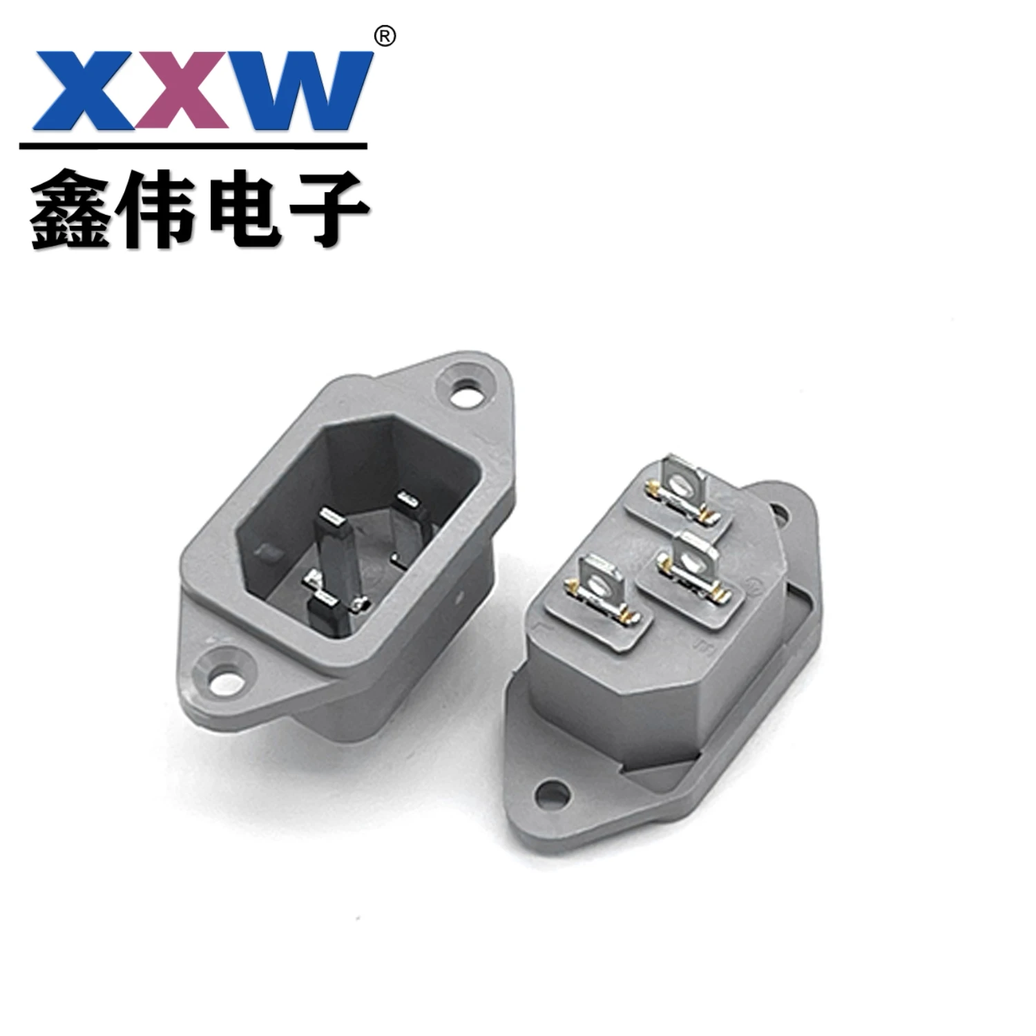 AC power socket bent foot flat foot side socket high temperature and flame retardant