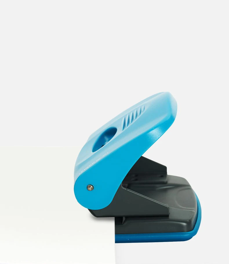 PP303 Large factory direct sales portable office special plastic manual puncher blue two-hole puncher for daily office