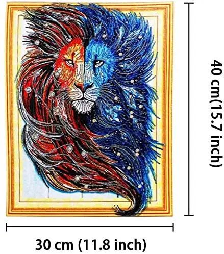 DIY Diamond Painting Kits for Adults Full Drill Lion Paint with Diamonds Lion Rhinestone Embroidery Pictures Cross Stitch Arts