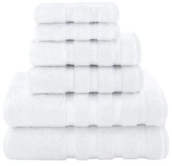 Luxury White Hotel Bathroom 100% Cotton Bamboo Bath Towels