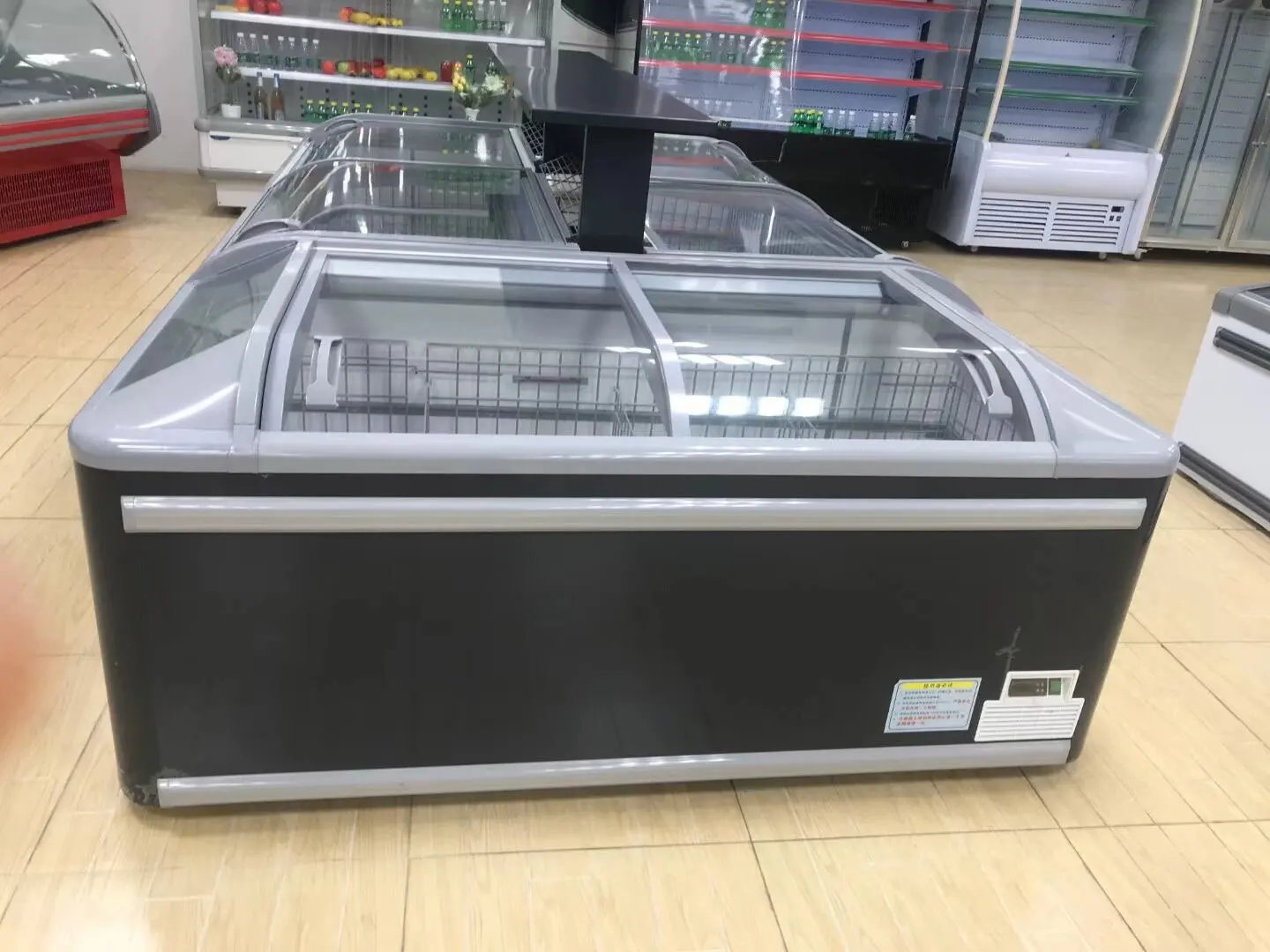 Professional customized Commercial Island Cabinet Supermarket Horizontal Combination Island Cabinet Large Capacity Refrigerator