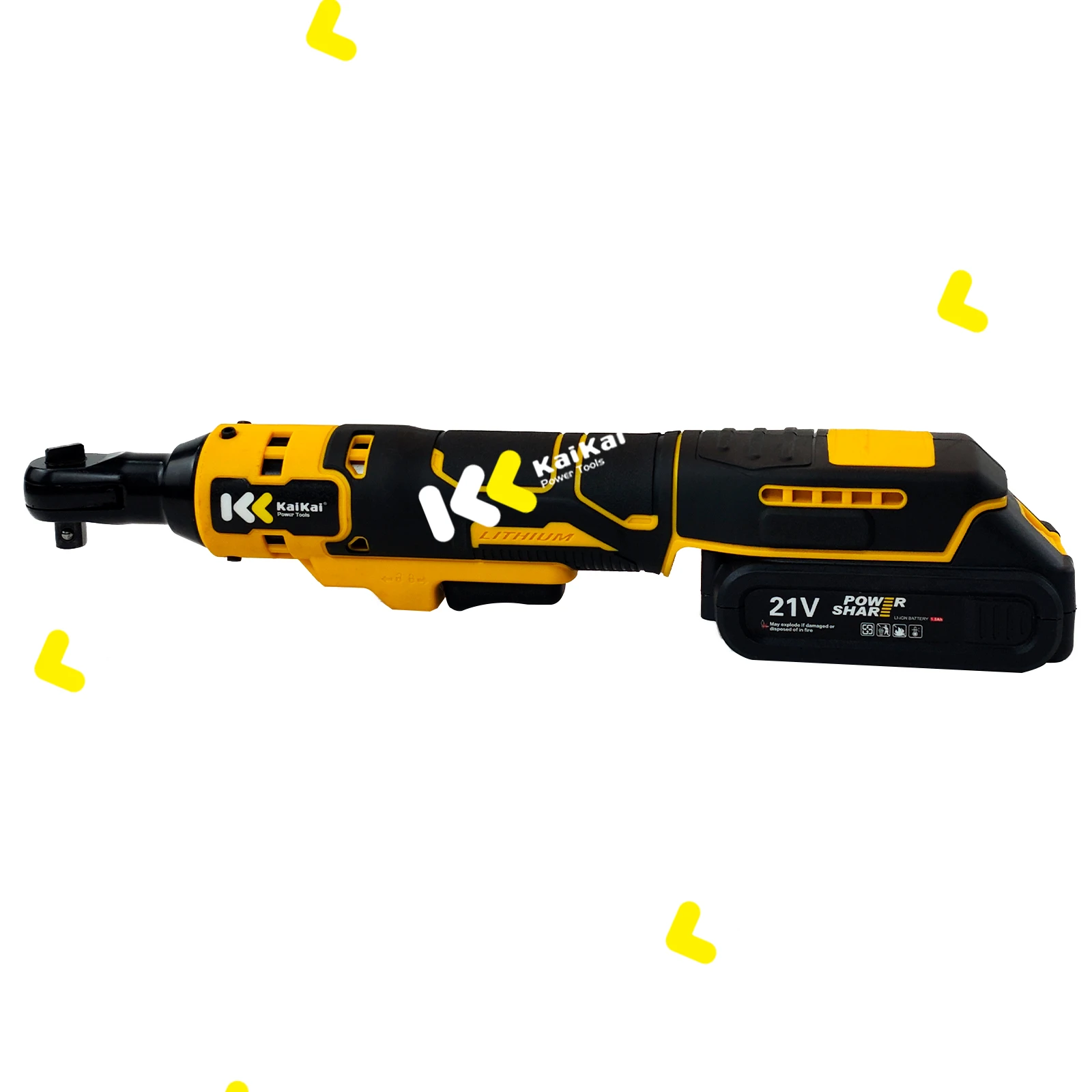 21v rechargeable lithium battery cordless ratchet wrench set one-hand portable ratchet wrench