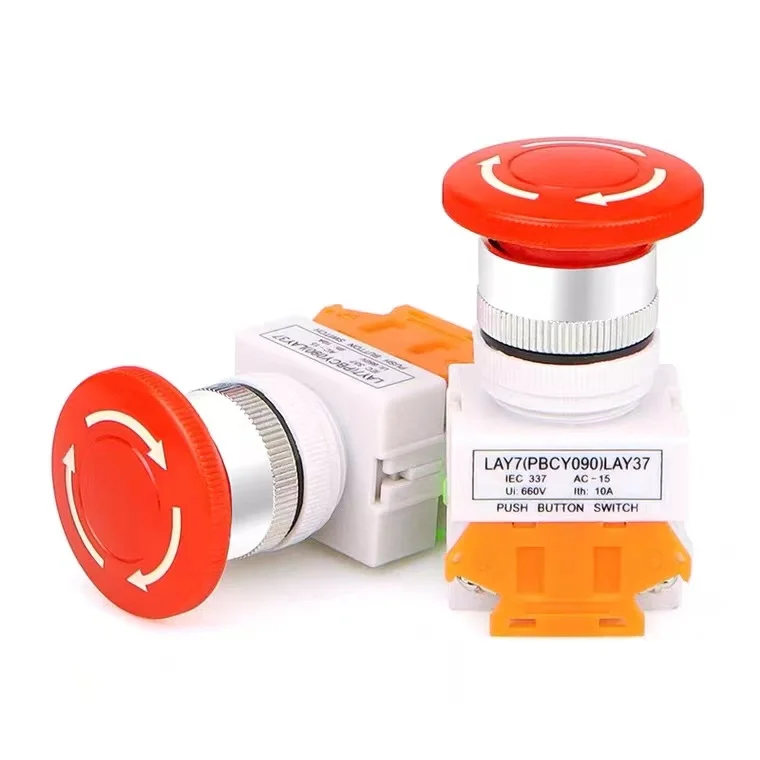 Mushroom Head Emergency Stop Button Switch Used for Elevator Emergency Stop