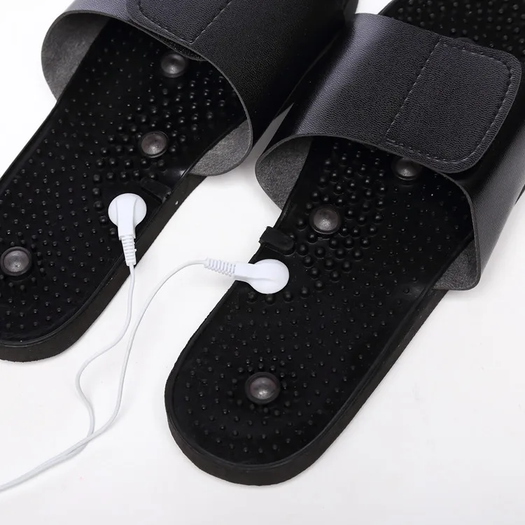 Microcurrent Digital Muscle Stimulator Mini Sticker Tens Unit Electric Pulse With Massage Slipper Mini Portable Neck Massager