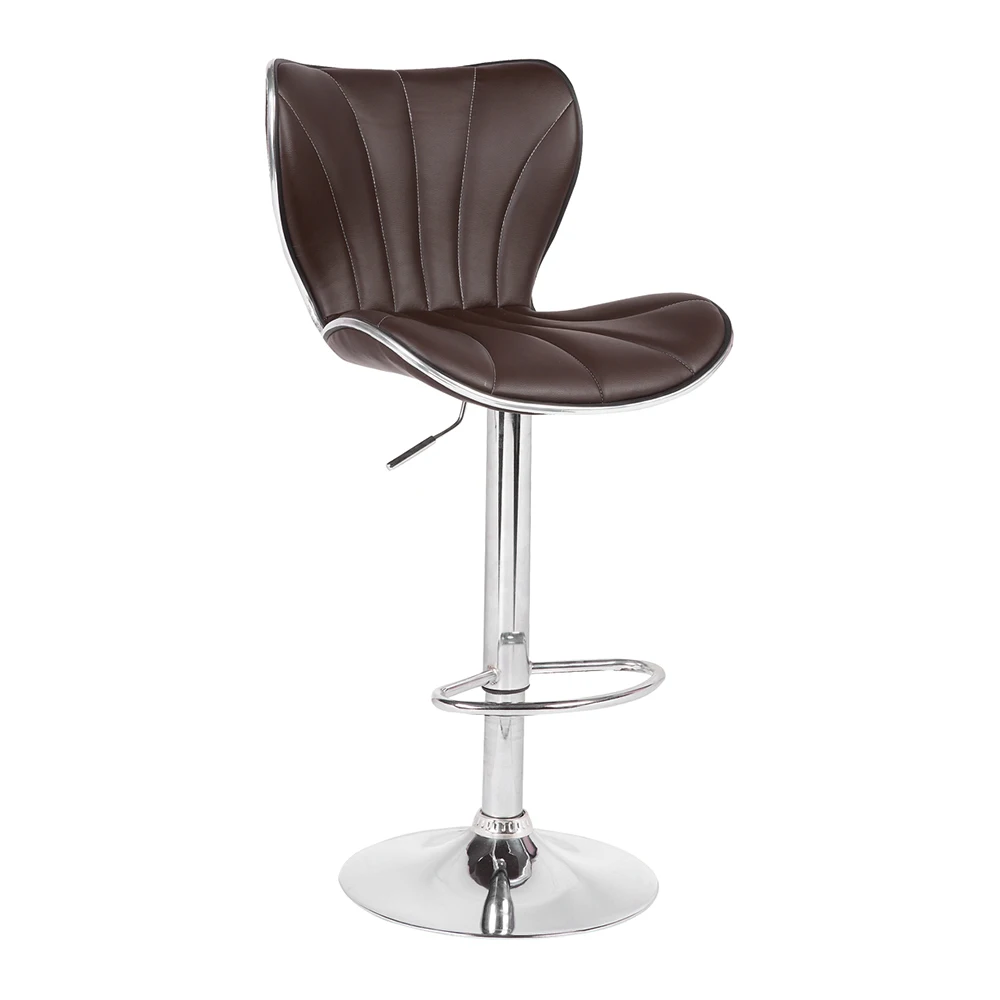 Новый современный дизайн, кожаный черный вращающийся регулируемый барный стул с мягкой обивкой в скандинавском стиле