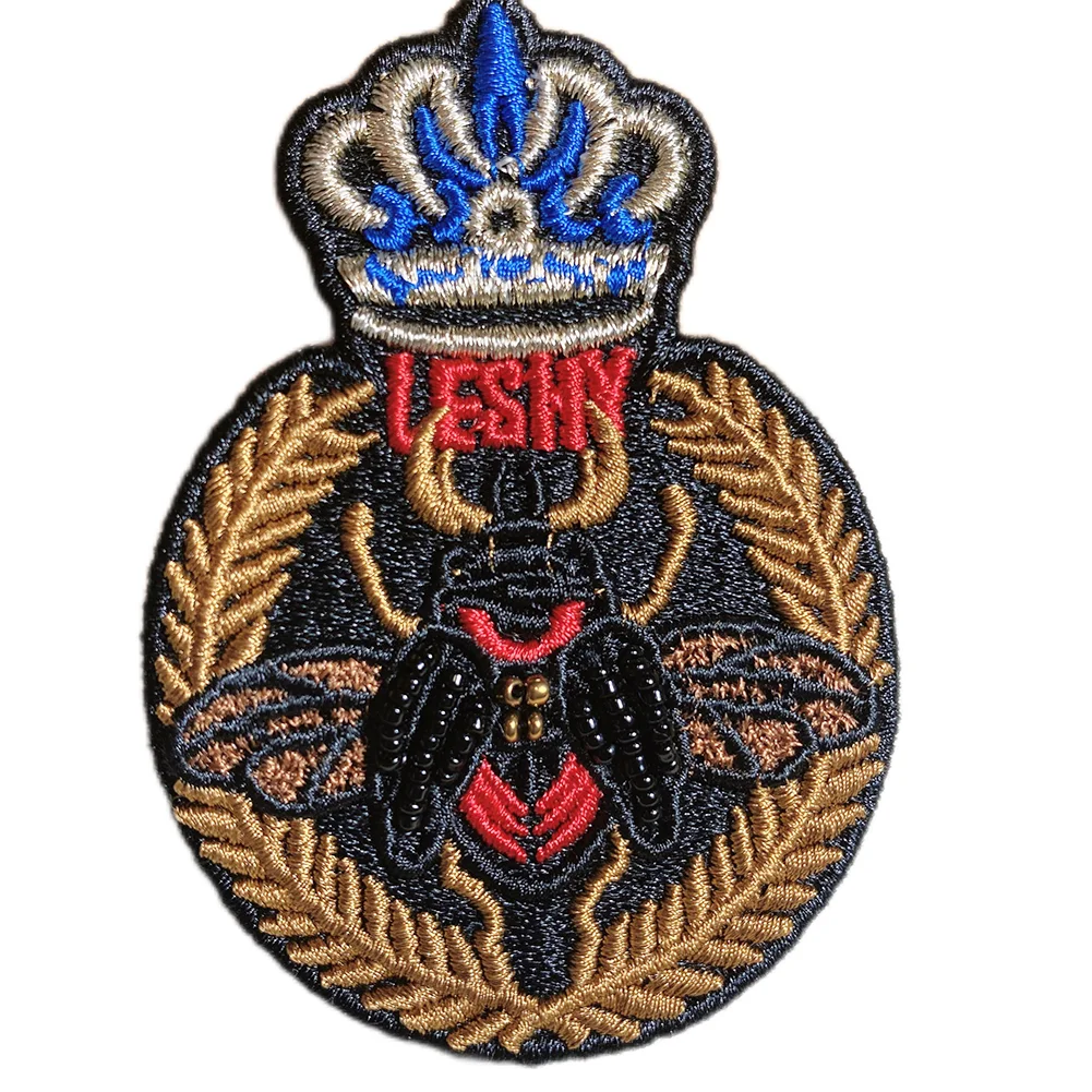 Fabric Embroidered Badges Wholesale Design Custom Mountain Logo Embroidery Applique Clothing Patches