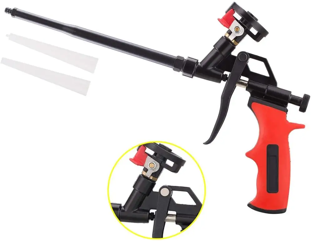 Полиуретановый расширяющийся пенопластовый пистолет для тяжелых условий работы, металлический корпус, покрытый ПТФЭ