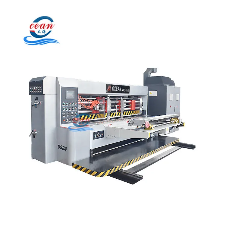 Ocean Automatic 5 Colors printing slotting corrugated box die cutting making machine