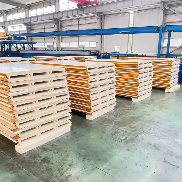 Fire Proof Sandwich Panel Building Materials EPS Exterior Wall Partition Color Steel Plate Metal Normal Core