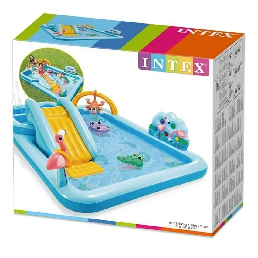 INTEX 57161 Water Play Jungle Adventure Play Center Children Swimming Pool Inflatable Outdoor Kids Paddling Pool