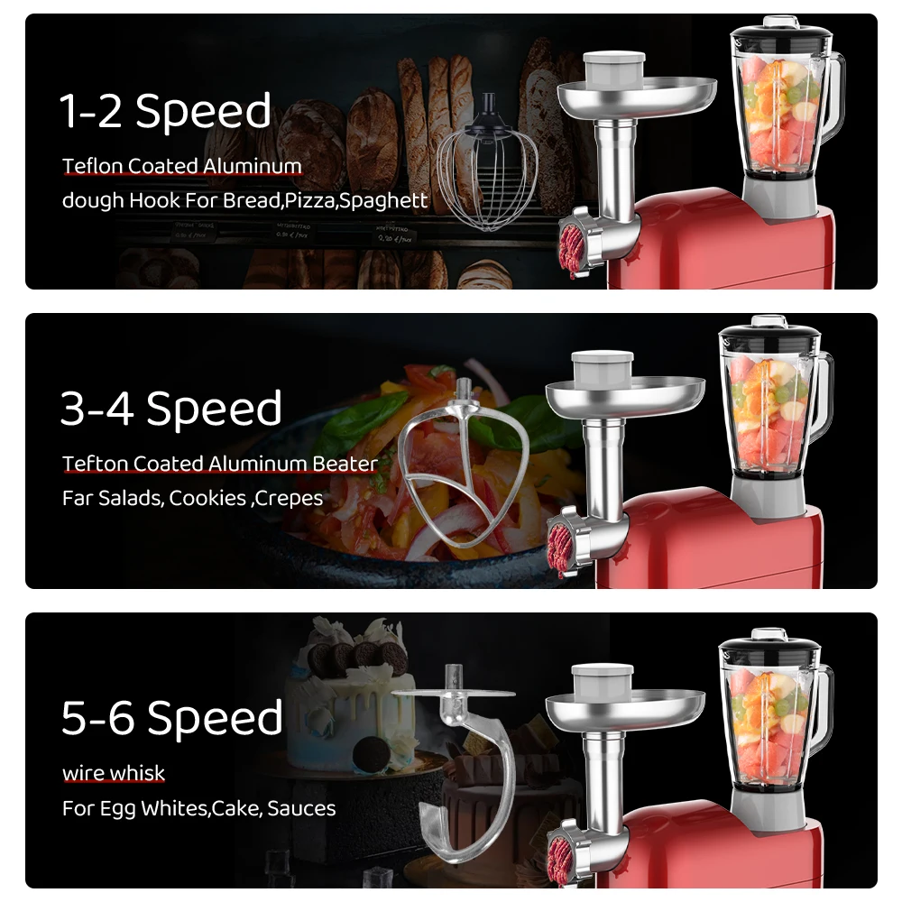 Kitchen planetary mixer 5l mixer grinder blender juicer cake mixture machine