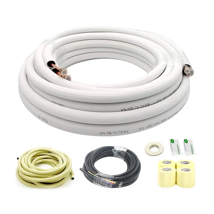 Wholesale portable Mini Split Ac System White PE Insulated Coil Copper Pipe Kit