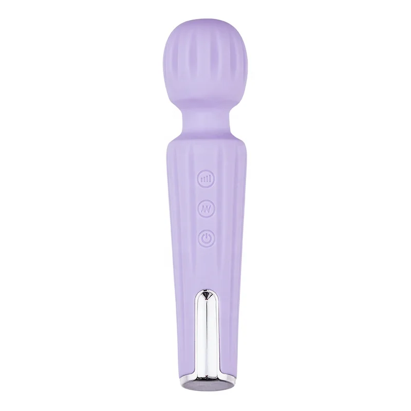 
lavender color beautiful design compact size mini power vibration wand massager for women 