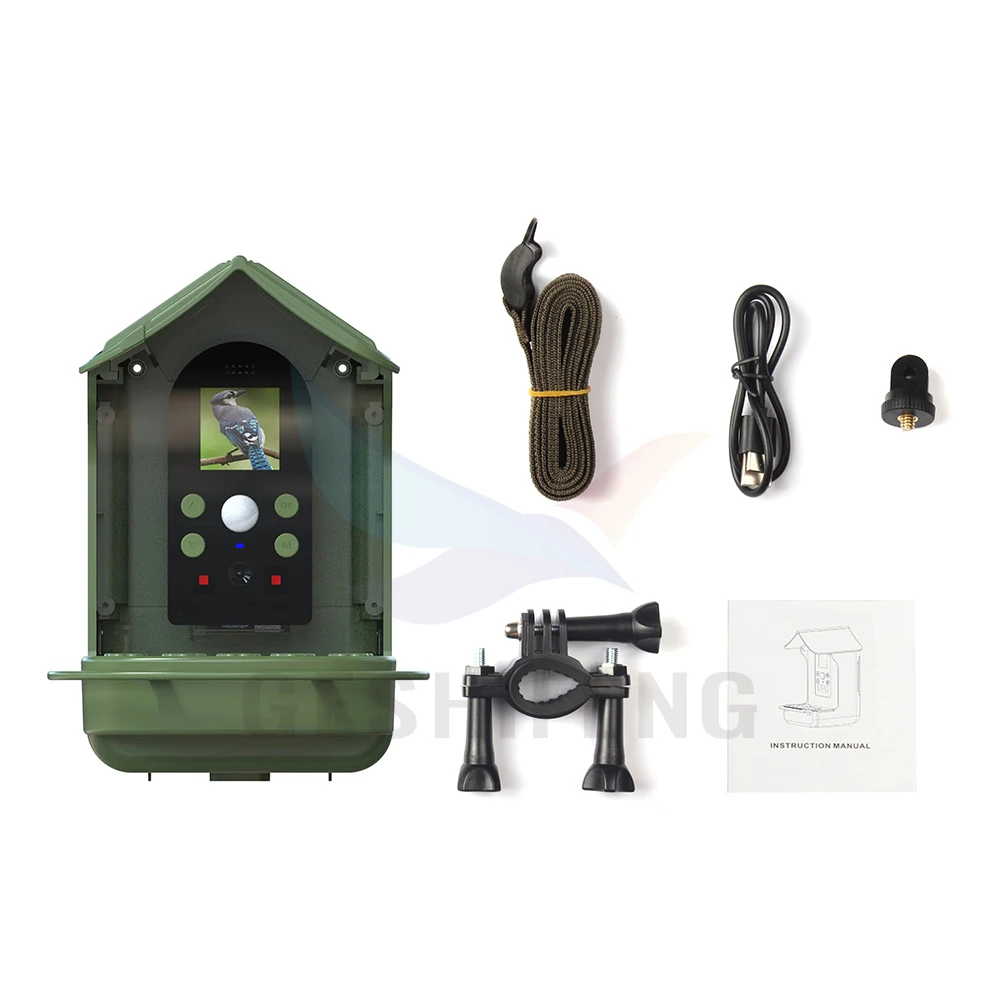 Outdoor Garden Wildlife Camera Bird Feeder Camera AI Recognize Bird Species Smart Bird Feeder with Camera