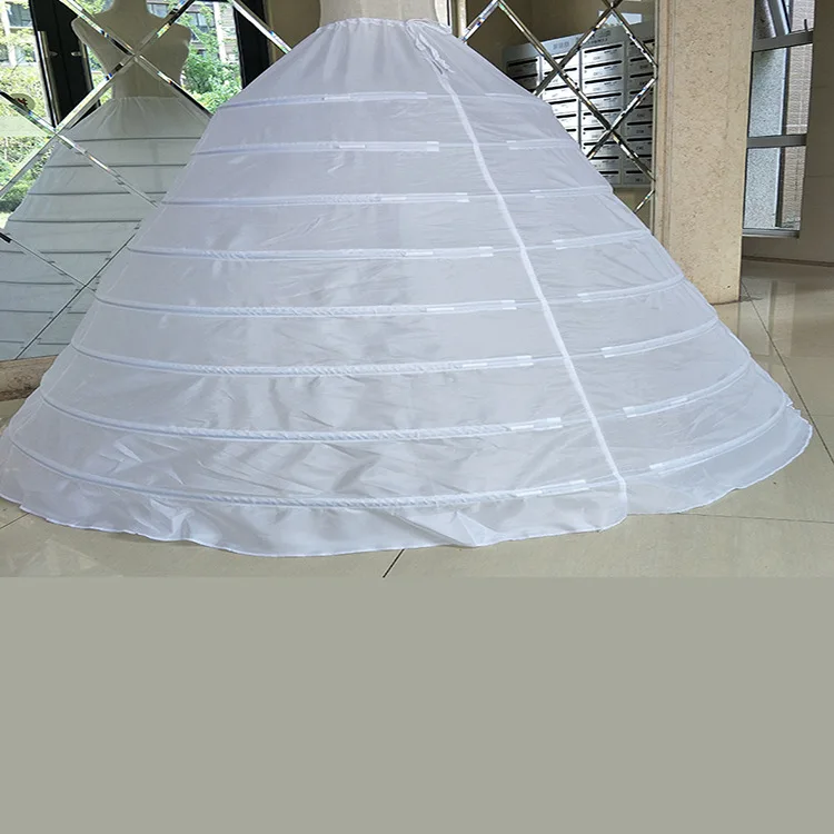 2024 New Adjustable Ball Gown Petticoat Crinoline Birdcage  Underskirt Big Wide 8 Hoops Petticoat For Wedding