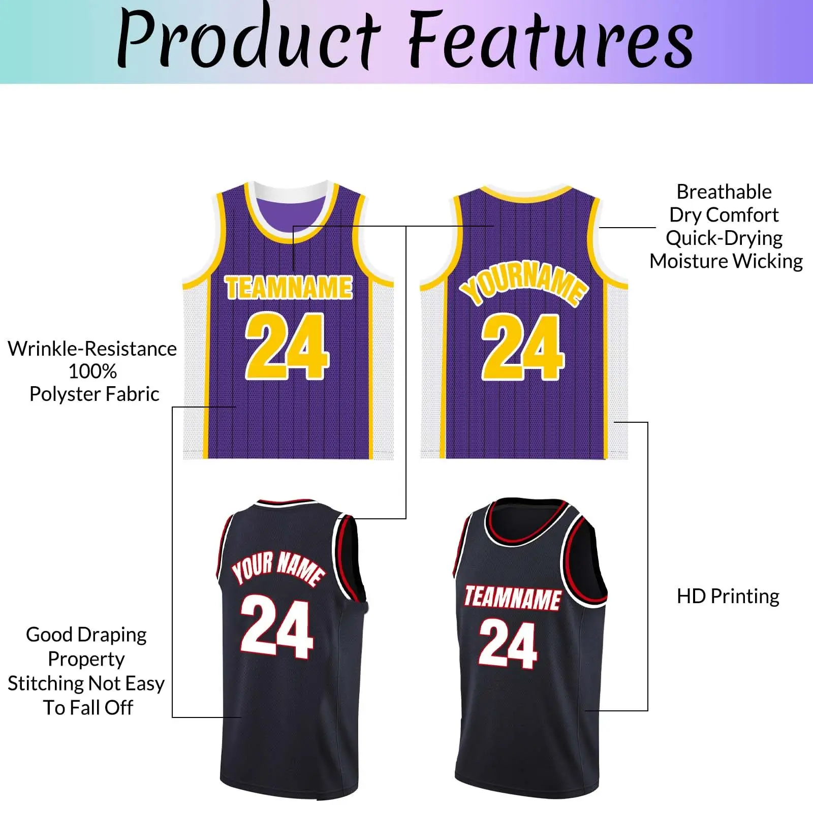 Custom Design 100% Polyester Sublimation College University Basketball Team Uniforms Shirt basketball academy Basketball Jersey