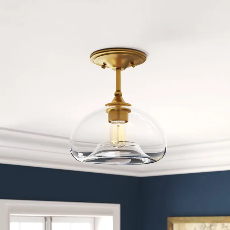 French cream style modern light luxury glass ceiling light entrance balcony wardrobe light