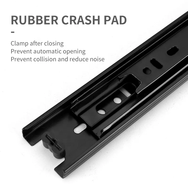 Hot Sale 40mm Silver Zinc/Black Zinc kitchen drawer slide for Furniture Drawer