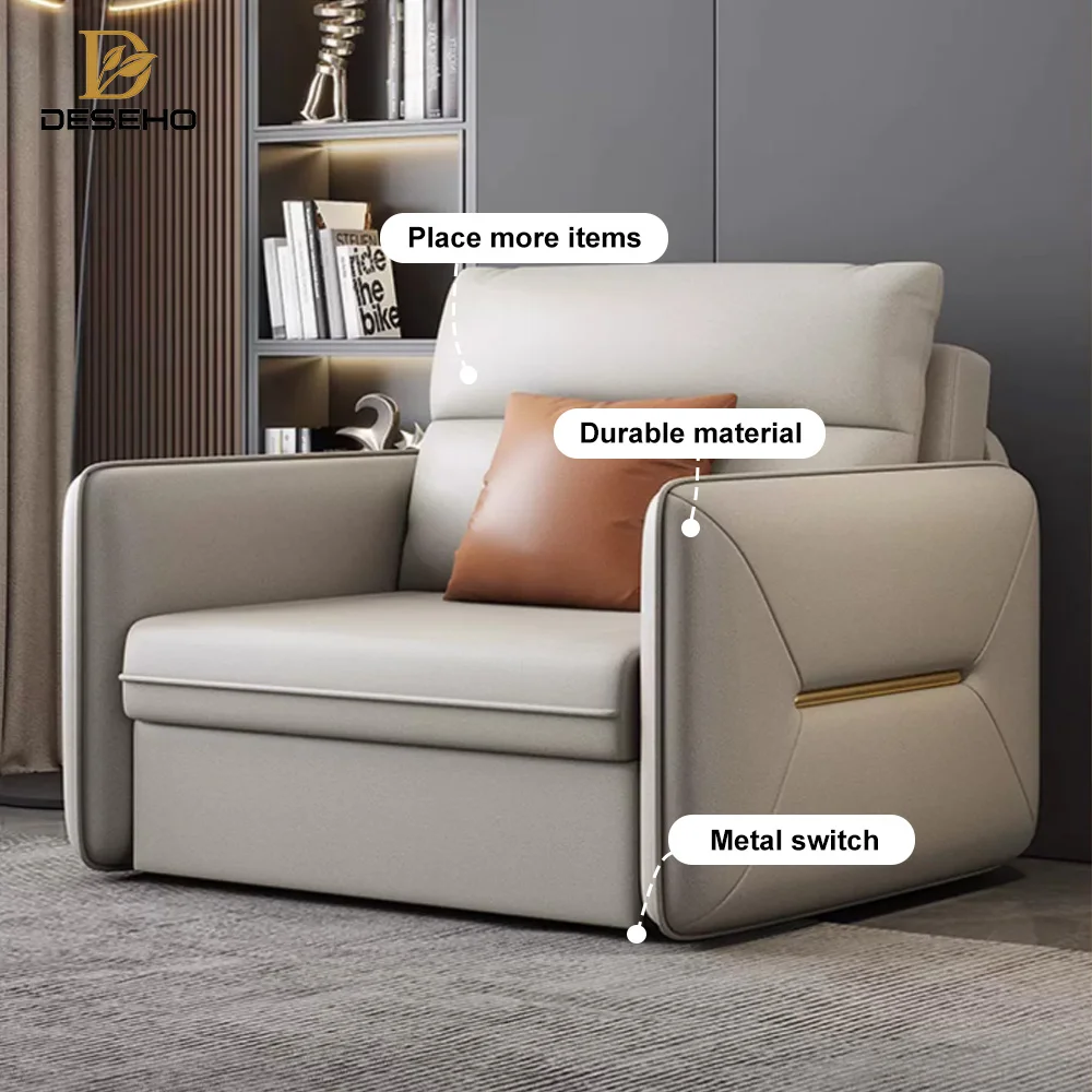 DISIHE Nordic Modern Sleeper Couch Living Room Furniture Modular Space Saving 2 Seater Sofa Cum Bed