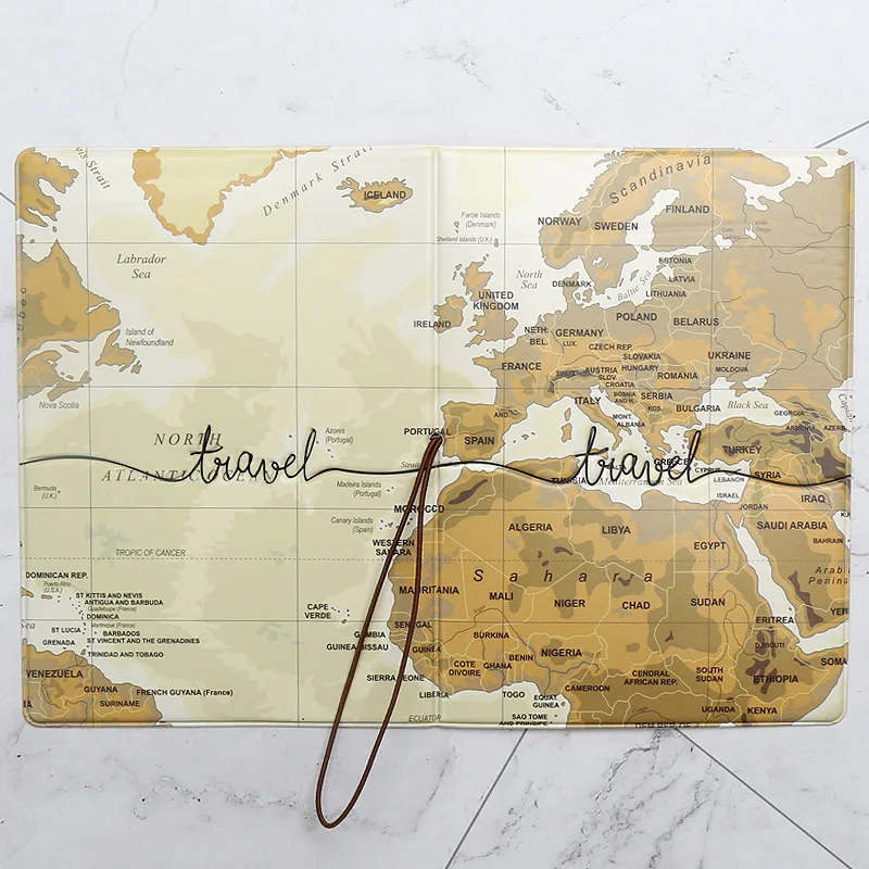 Mix 4 Colors Travel PVC Passport Case Full-color Imprint Card Credit Passport Holder Passport Cover with Elastic Band