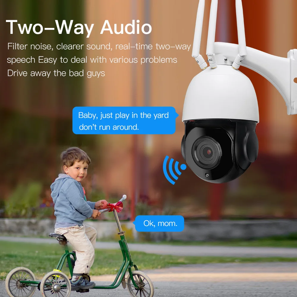 2MP 5MP 30X Optical Zoom Wifi 4G Gsm Lte Outdoor Network Home Security Camera System Ptz Camera Zoom Lens with sim card
