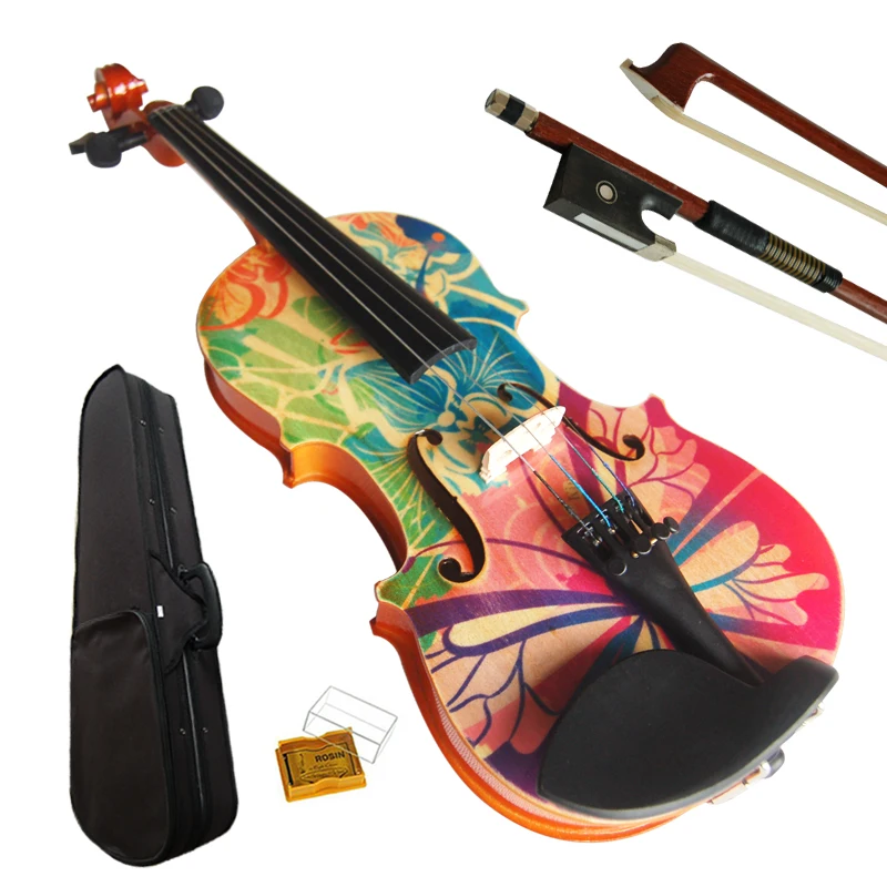 Kinglos design colorful student stand  bow horse hair factory price  4/4 for sales violin