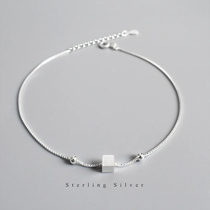 Hot Sale Anklets Foot Jewelry Whosesals  Tennis Chain Hip Hop 925 Silver Anklet