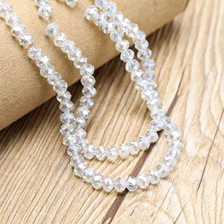 4x6mm Glass Beads Faceted Rondelle Beads for DIY Jewelry Making