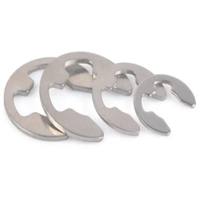 Открытое удерживающее кольцо 304 из нержавеющей стали и пластика на заказ e-type circlip