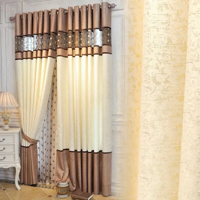 2022 New Style Simple European Style Ready Made Blackout Curtains For the Living Room