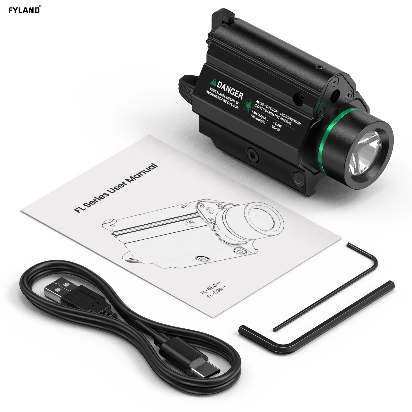 3068 Green Red Dot Laser Tactical Scope Mini Optic Reddot Hunting Sighting Telescope Lens Reflex Sight With Light