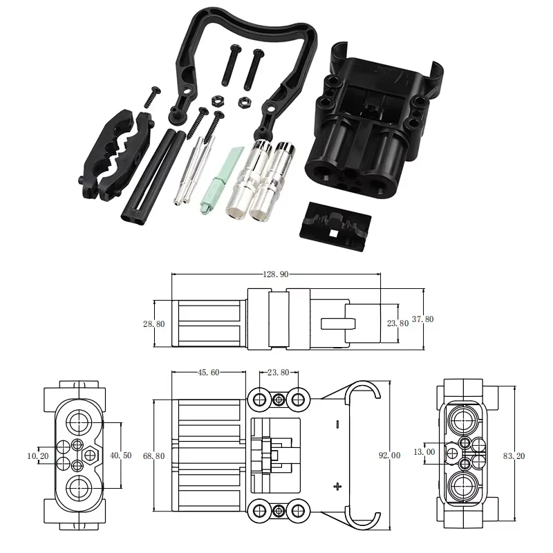 Battery Connector 320 Amps Din Max 150v Germany Rema Style 95601-05 Socket + Handle