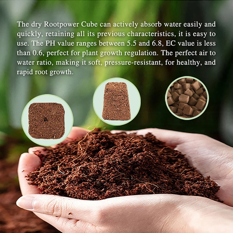 72 cells Factory Coco Coir Peat Growing Starter Plug Culture Vegetable Plant Soil for Cutting Seedling Growing