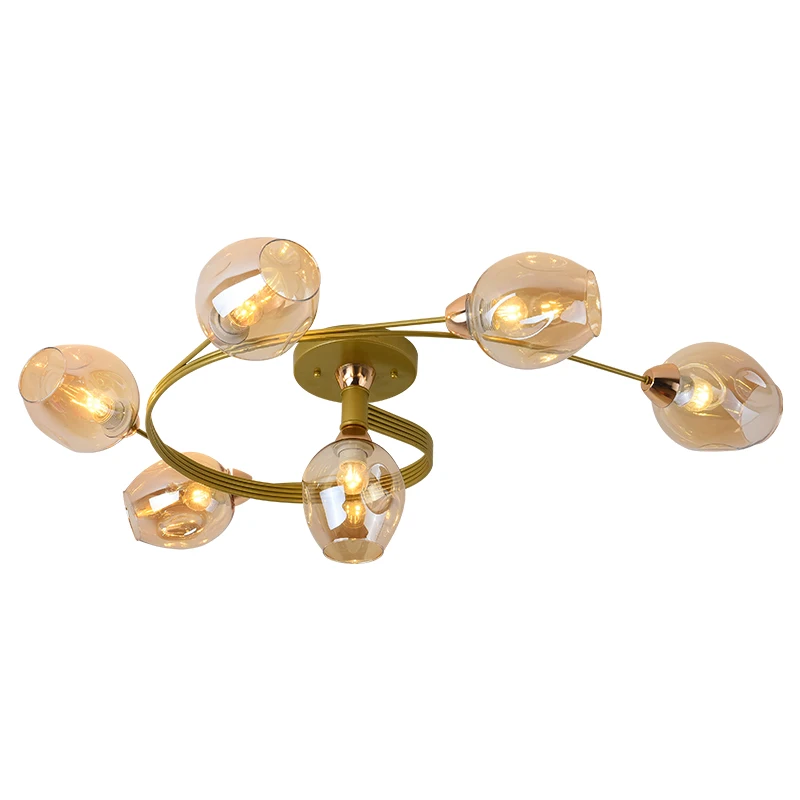 
2020 September China products color glass ball sphere pendant light fancy e27 ceiling light 