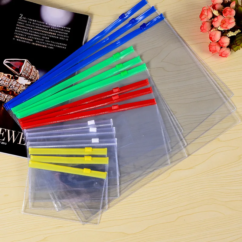 
Wholesale custom pvc A3 A4 A5 plastic document bag waterproof clear file bag with zipper 